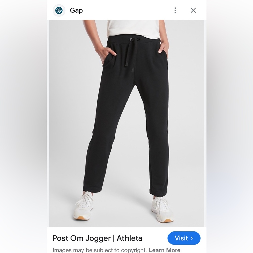 Athleta Black Post Om Joggers